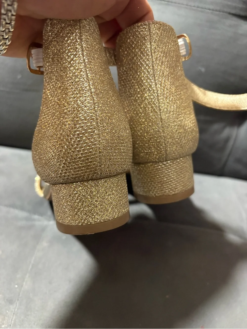 Women’s Gold Ankle-Strap Dress Sandals